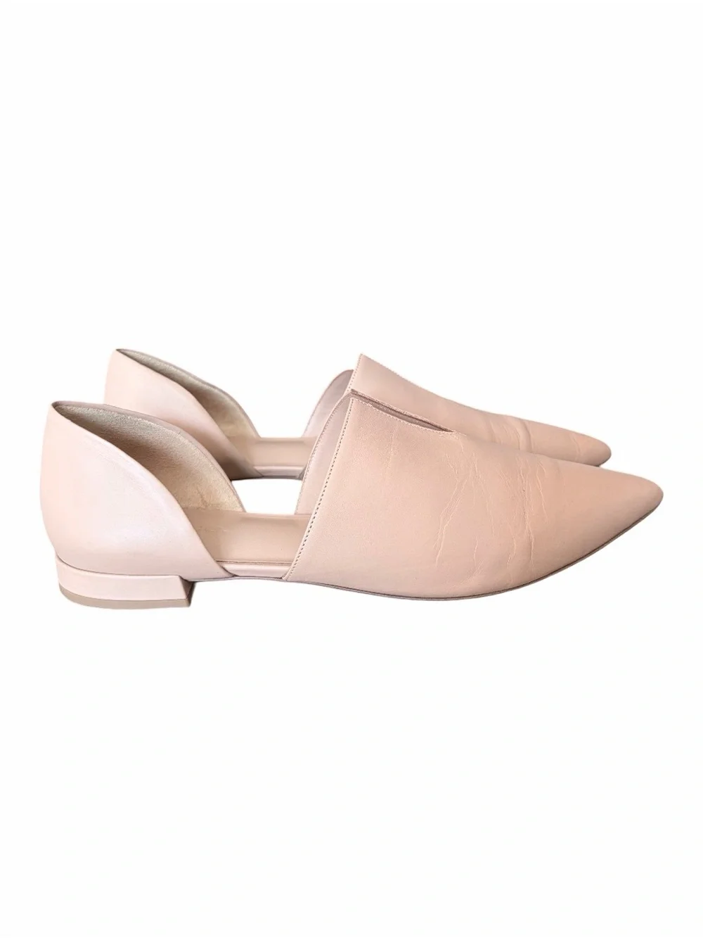 Vince Darlington D’Orsay Nude Leather Split Flats size 8